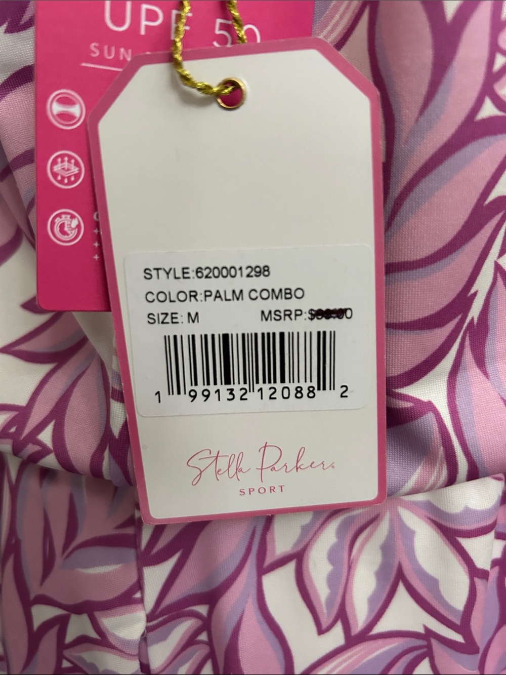 Stella Parker Sport Sleeveless Lilac/Pink Floral Polo Dress. NWT. Size M - Picture 9 of 11